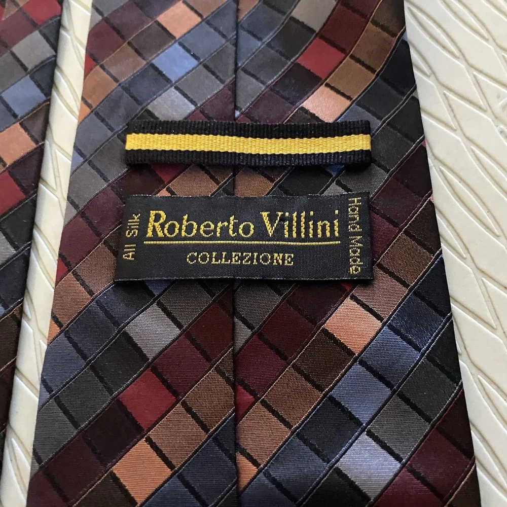 Roberto Villini Mens Formal Neck Tie Multicolor 58